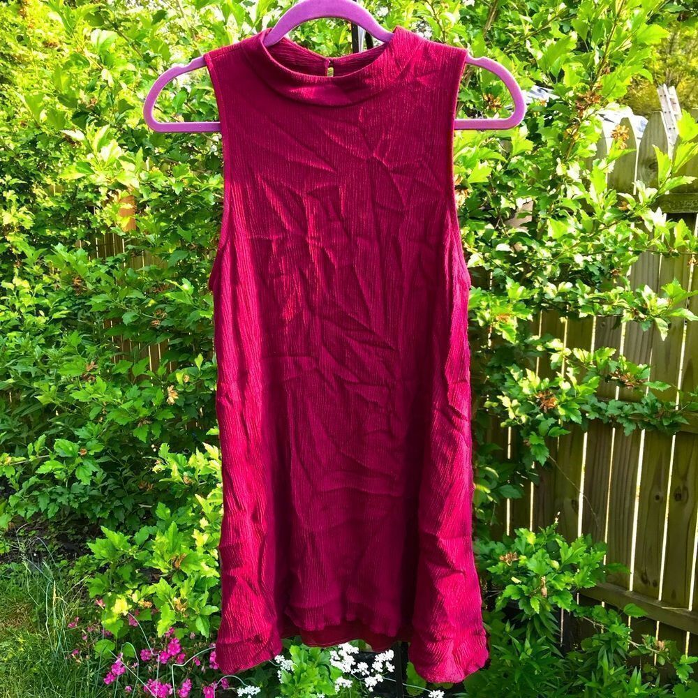 Red/Maroon Sleeveless Midi Dress